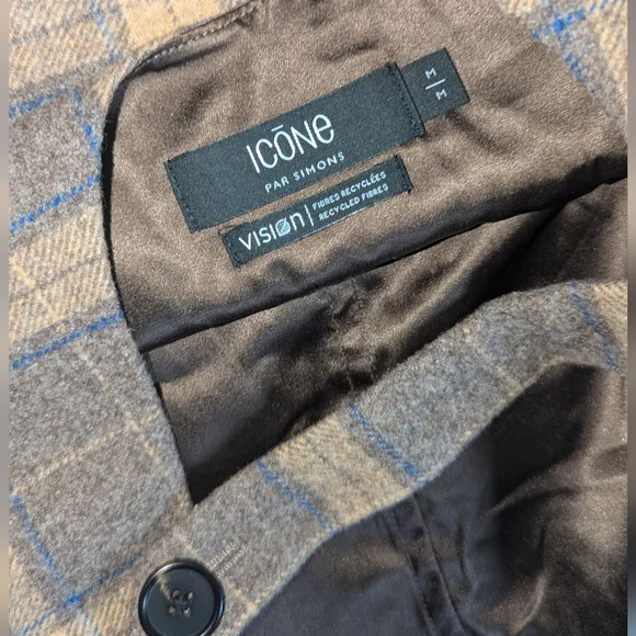 Brown Plaid Reprocessed Wool Pinafore Jumper Dress -Brand New, Preppy Fall Dress - Picture 4 of 6